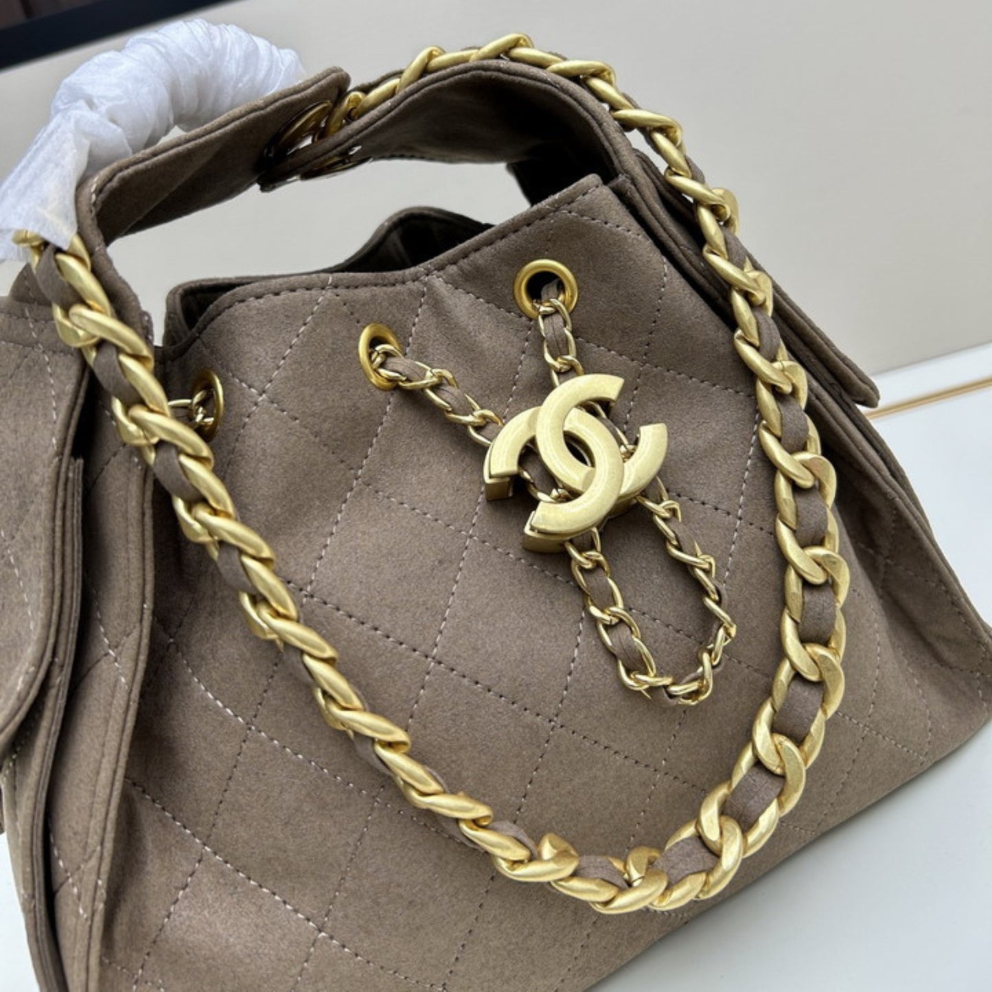 Bolsa CHN Hobo Bege 26cm