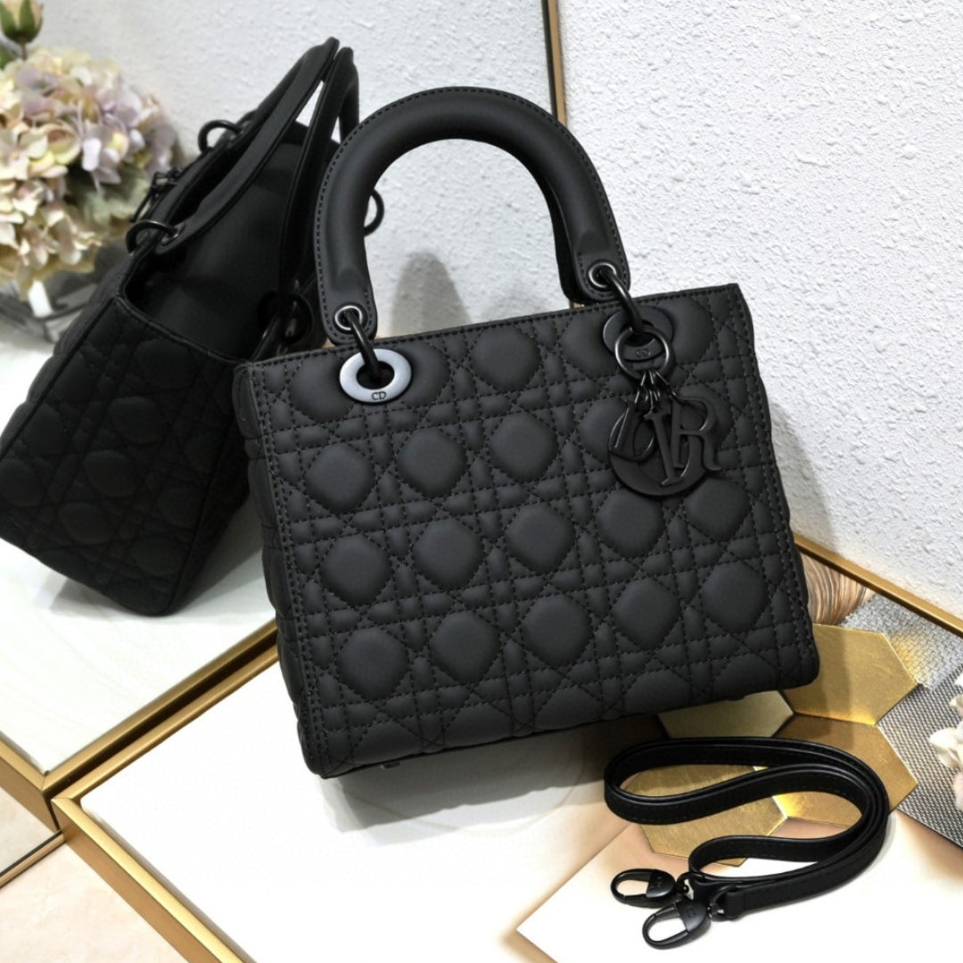Bolsa Dio Lady My ABCDio Pequena Preto Mate 24cm