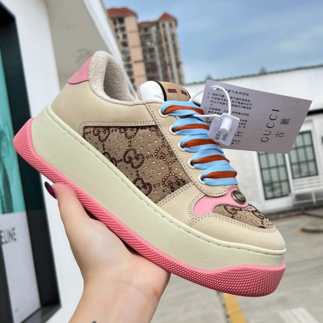 Tenis GG Screener Trainer Canvas e Rosa