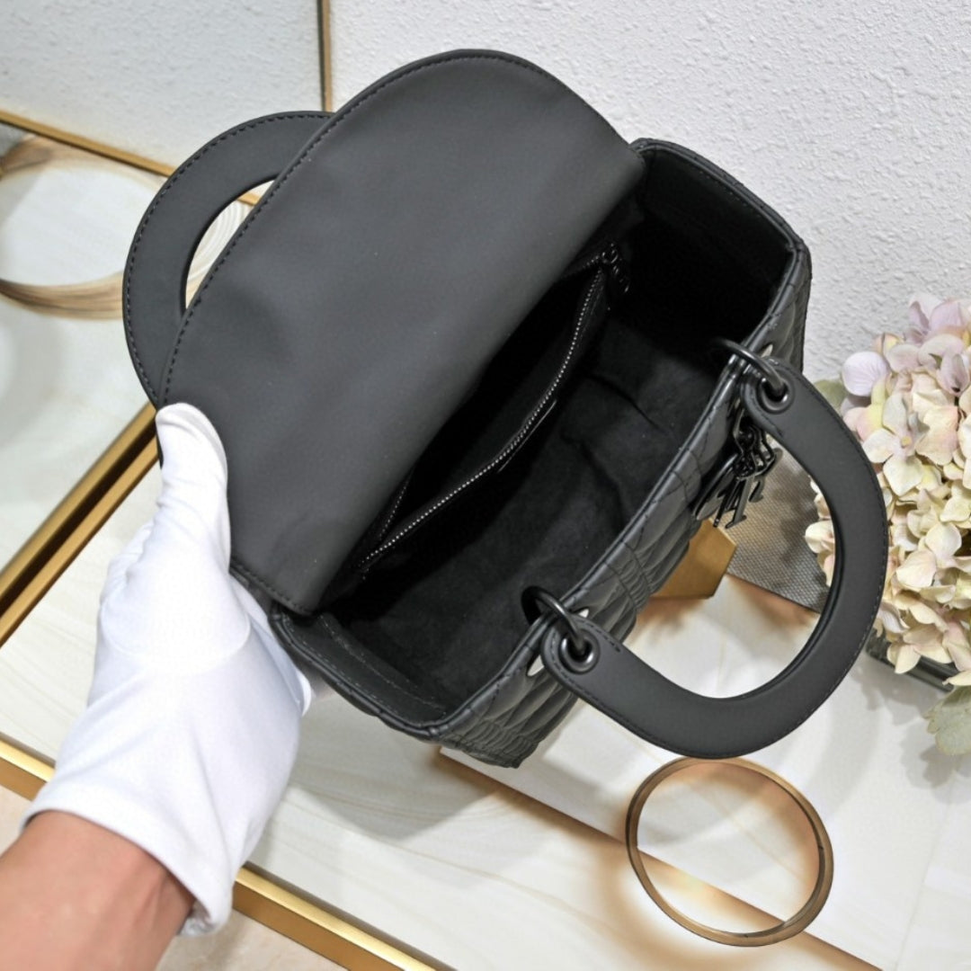 Bolsa Dio Lady My ABCDio Pequena Preto Mate 24cm