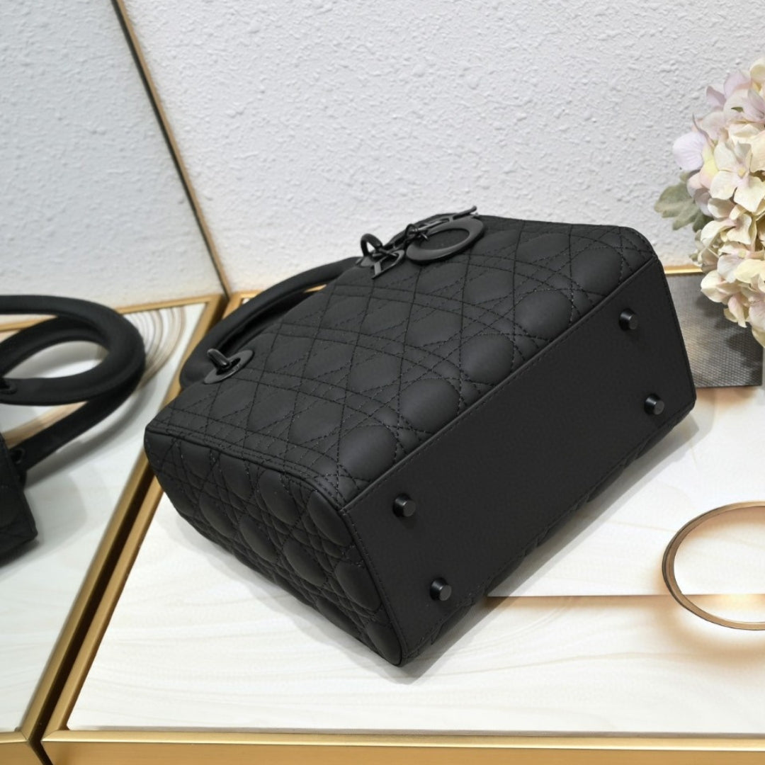 Bolsa Dio Lady My ABCDio Pequena Preto Mate 24cm