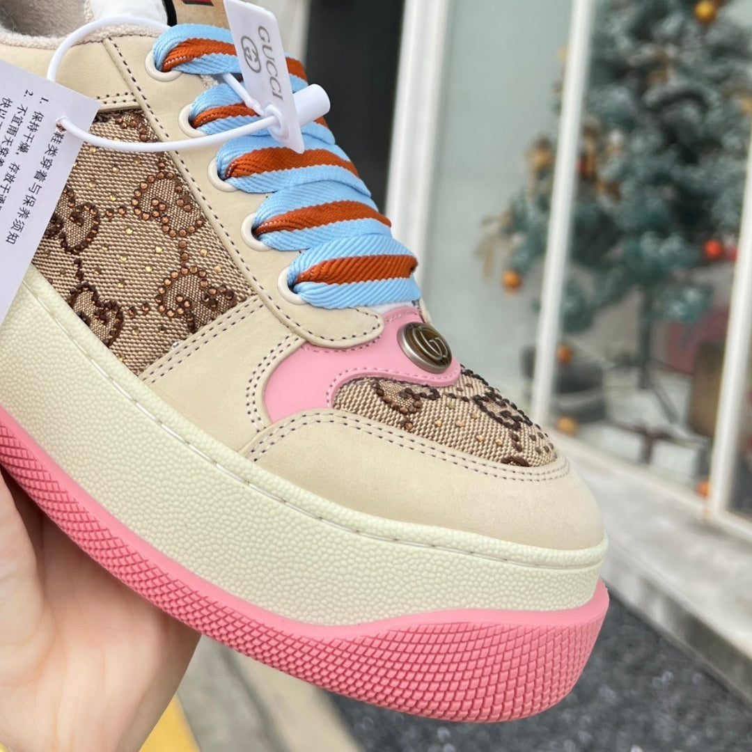 Tenis GG Screener Trainer Canvas e Rosa