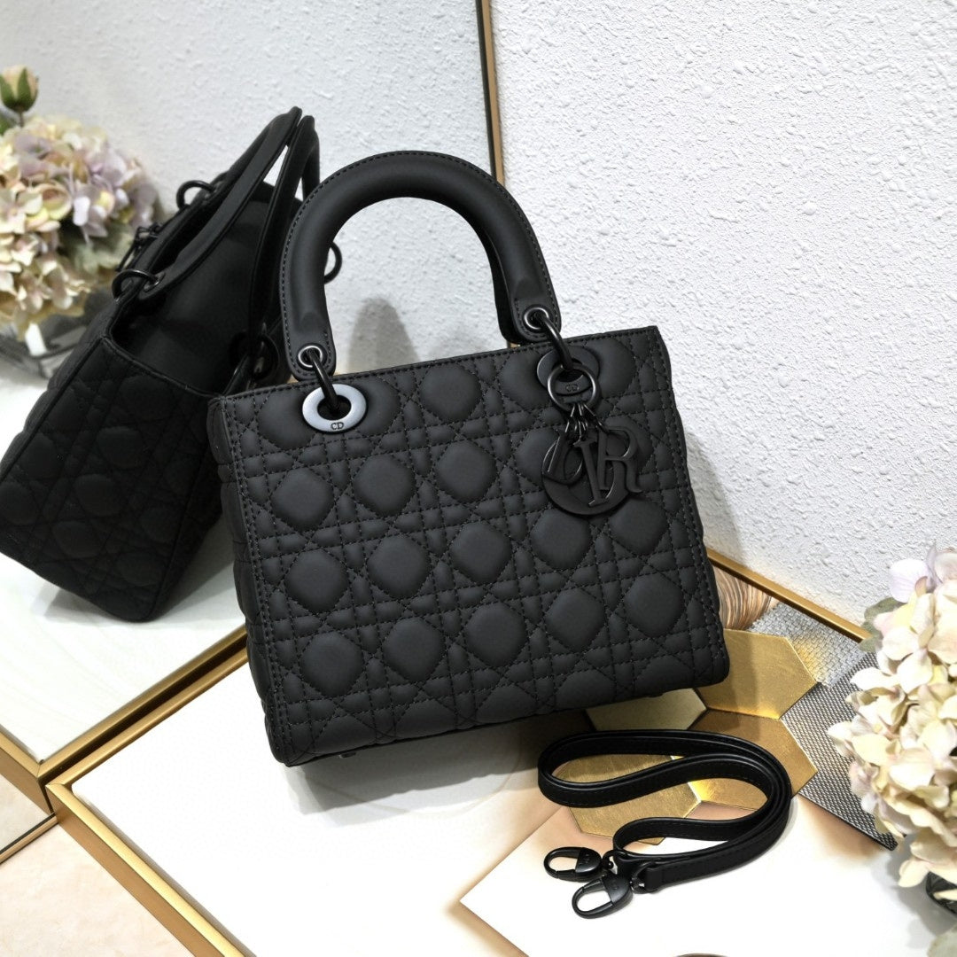 Bolsa Dio Lady My ABCDio Pequena Preto Mate 24cm