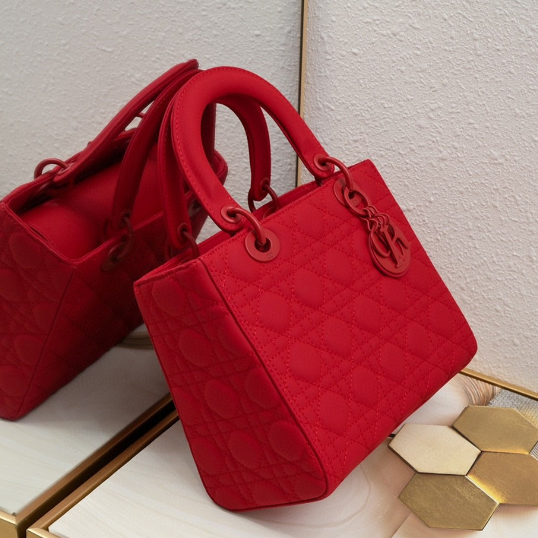 Bolsa Dio Lady My ABCDio Pequena Vermelho cereja Mate 24cm