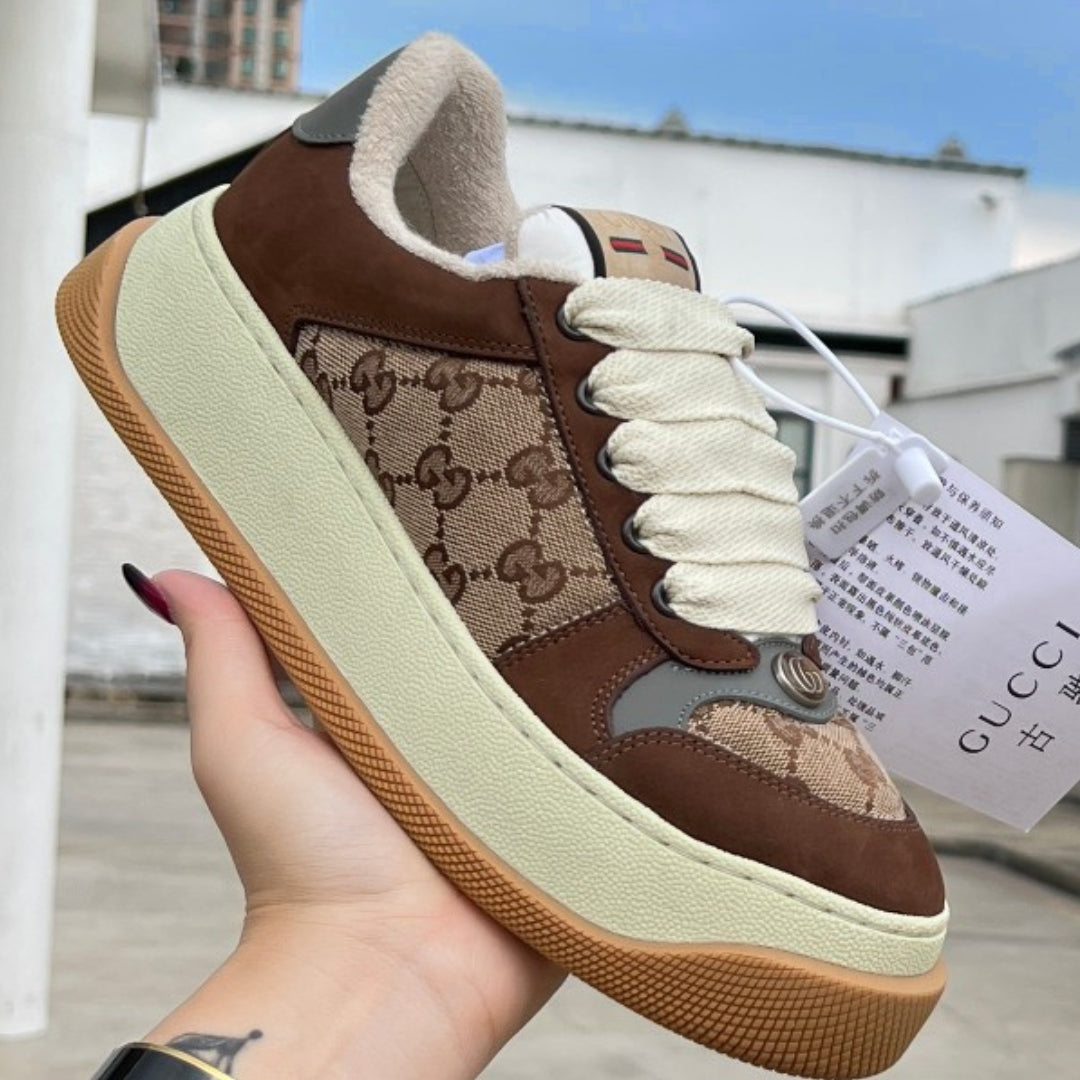Tenis GG Screener Trainer Canvas e Marrom