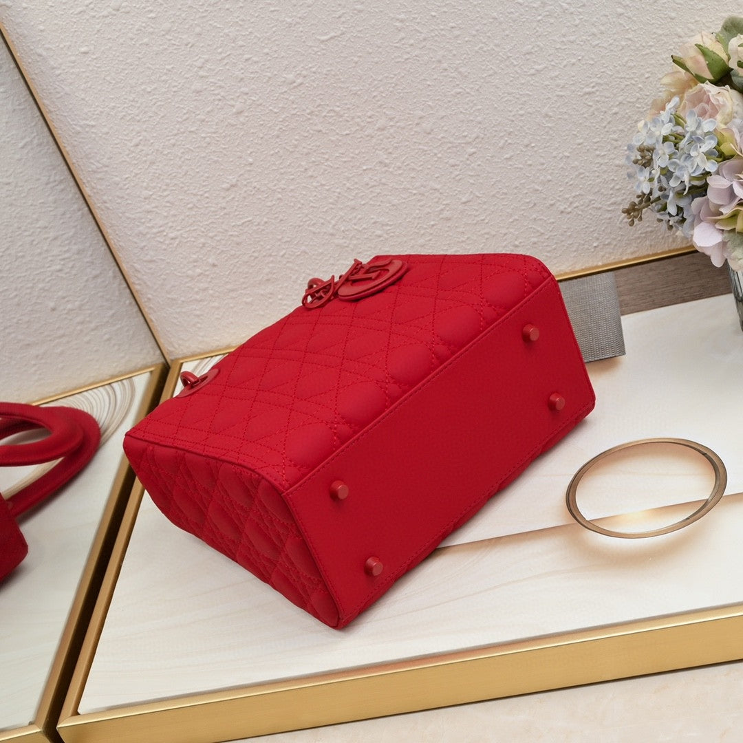 Bolsa Dio Lady My ABCDio Pequena Vermelho cereja Mate 24cm