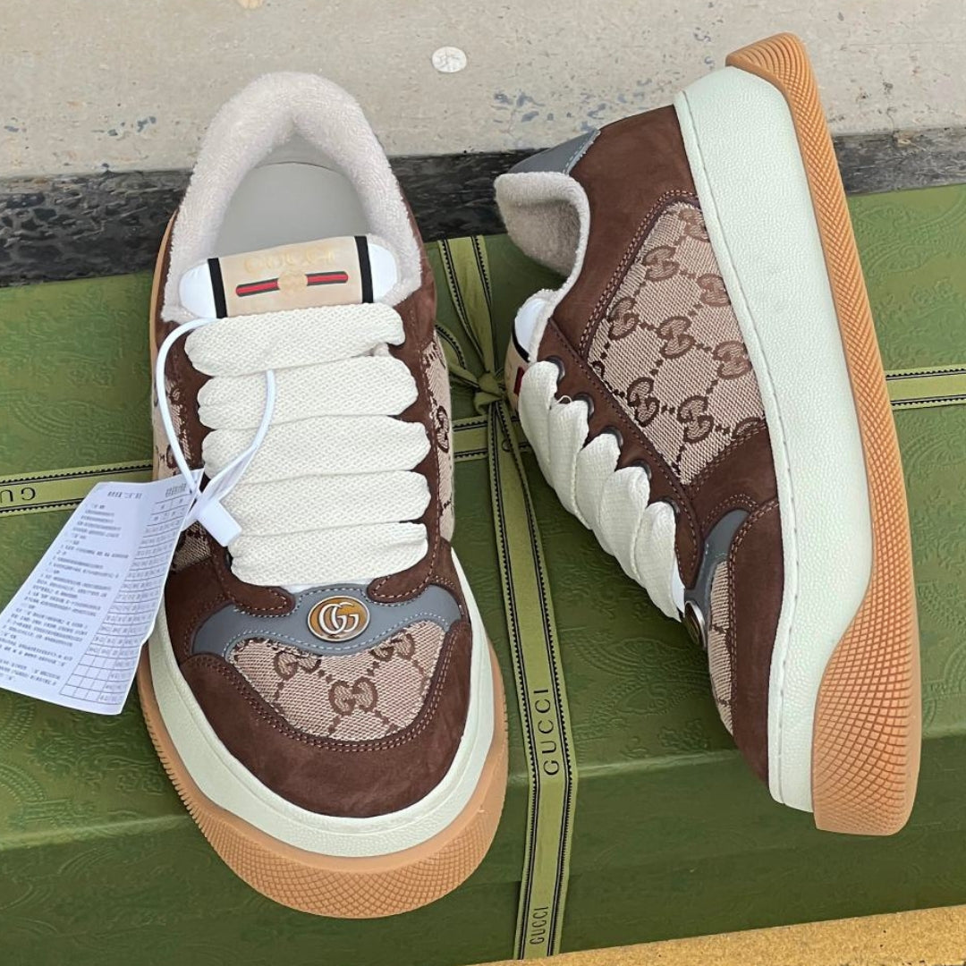 Tenis GG Screener Trainer Canvas e Marrom