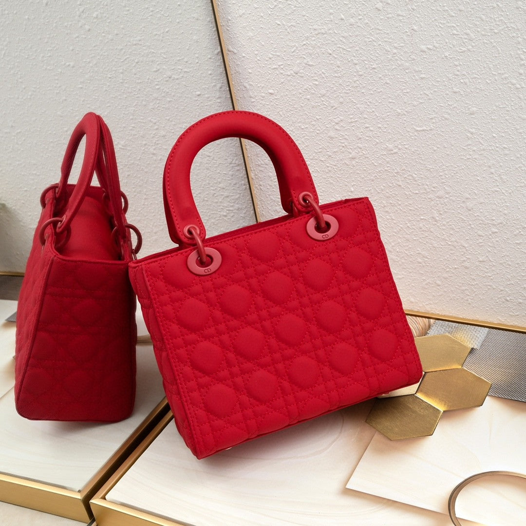 Bolsa Dio Lady My ABCDio Pequena Vermelho cereja Mate 24cm