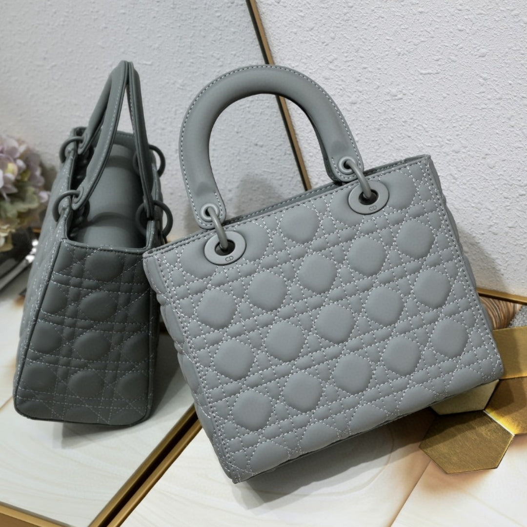 Bolsa Dio Lady My ABCDio Pequena Cinza Mate 24cm