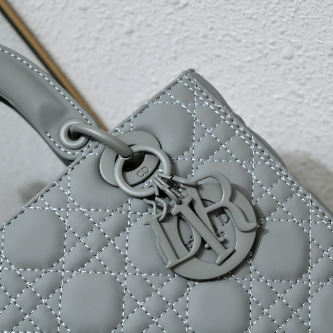 Bolsa Dio Lady My ABCDio Pequena Cinza Mate 24cm