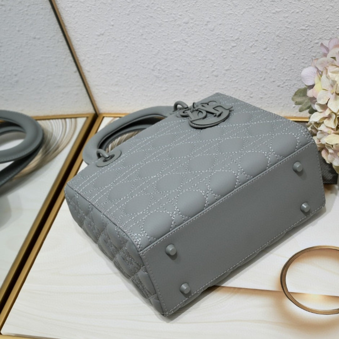 Bolsa Dio Lady My ABCDio Pequena Cinza Mate 24cm
