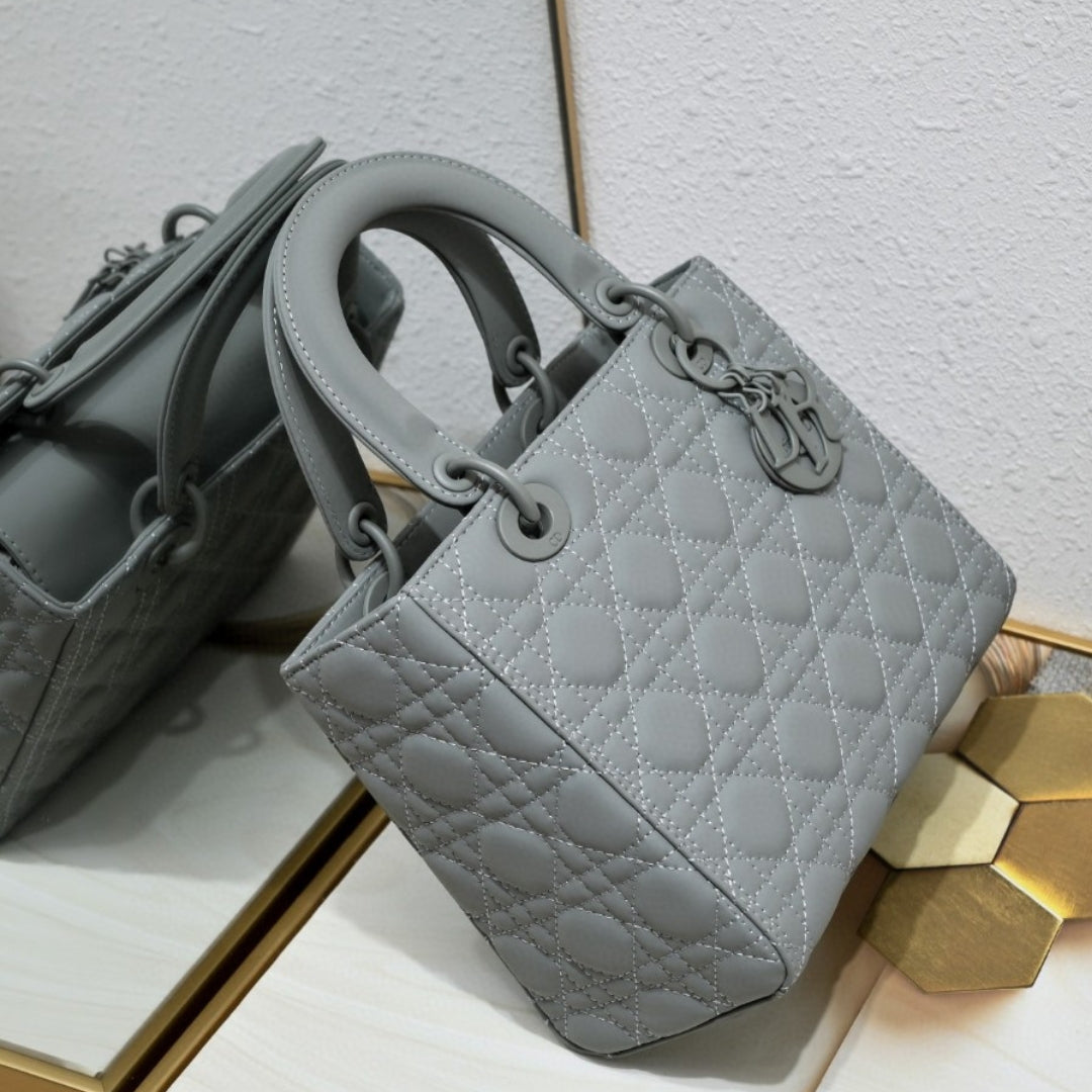 Bolsa Dio Lady My ABCDio Pequena Cinza Mate 24cm