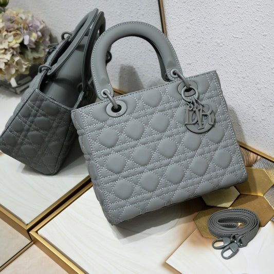 Bolsa Dio Lady My ABCDio Pequena Cinza Mate 24cm