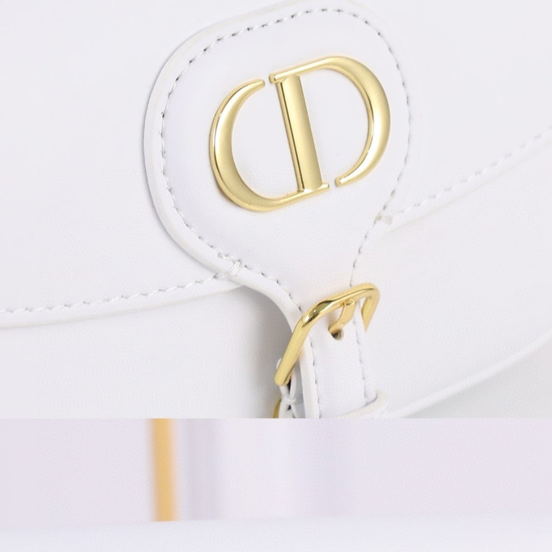 Bolsa Dio Bobby West-East Pequena Branco Mate 22cm
