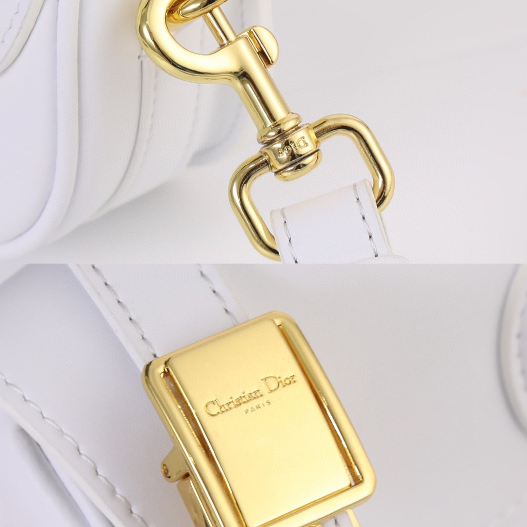 Bolsa Dio Bobby West-East Pequena Branco Mate 22cm