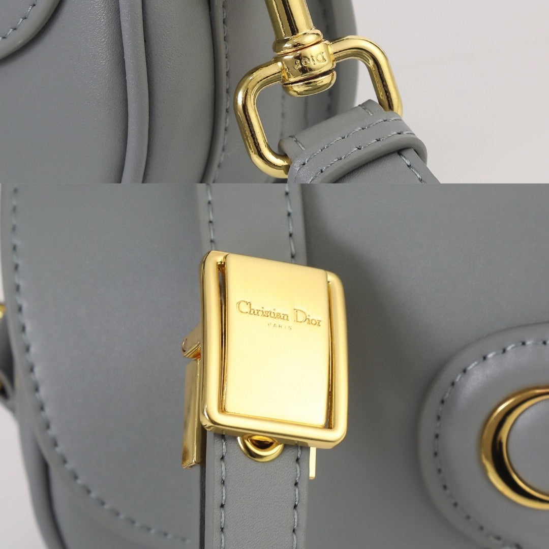 Bolsa Dio Bobby West-East Pequena Cinza 22cm