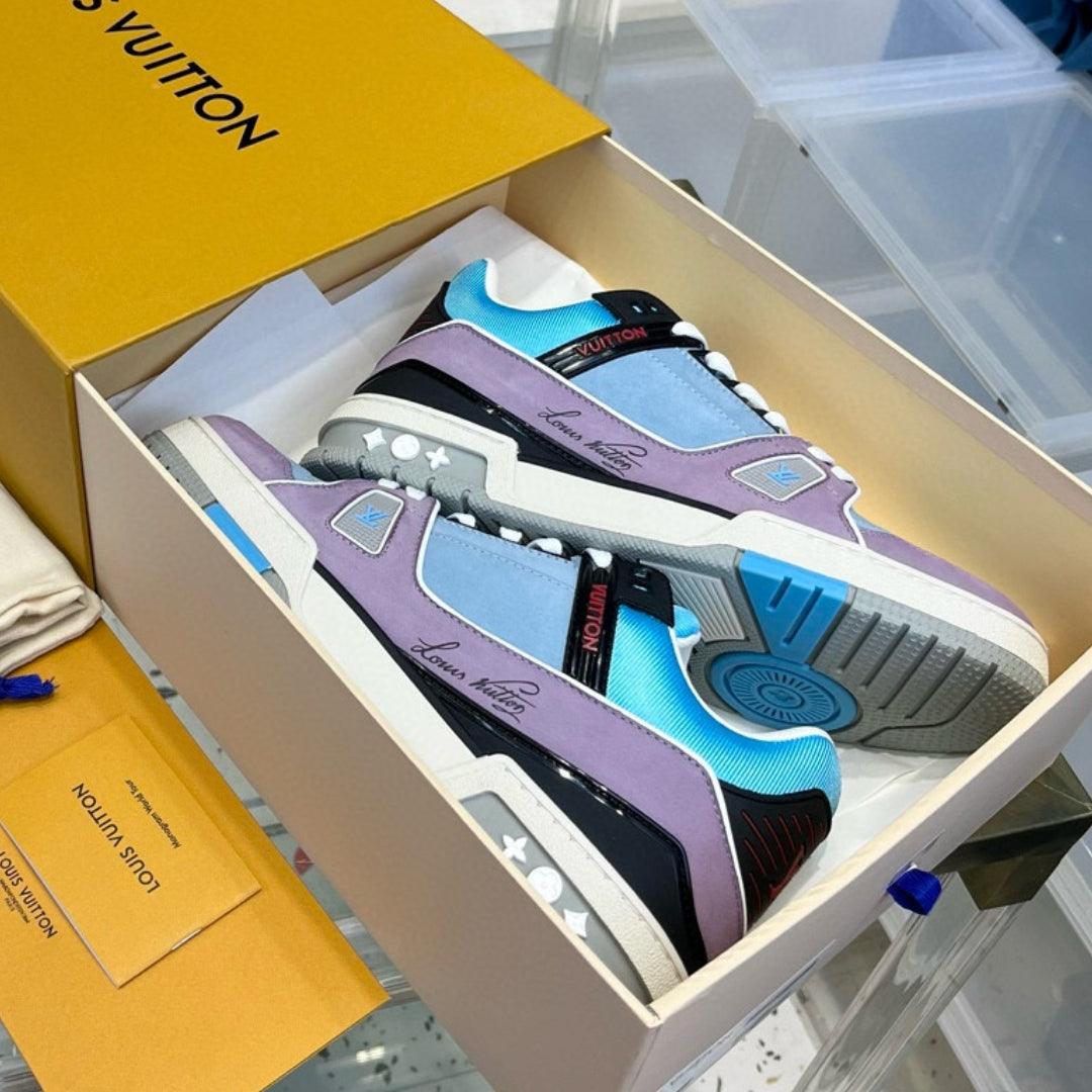 Tênis LV Trainer Azul e Lilas
