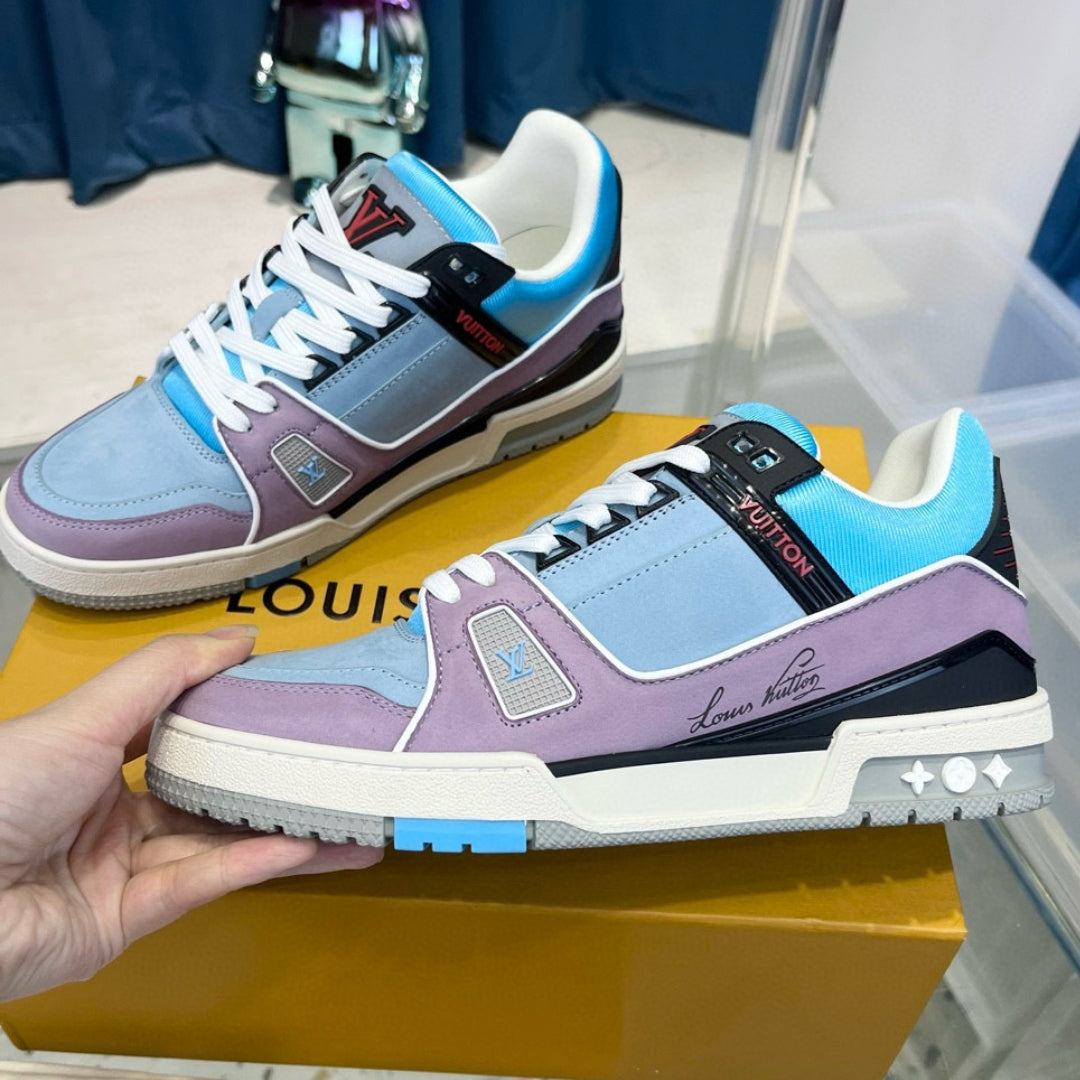 Tênis LV Trainer Azul e Lilas