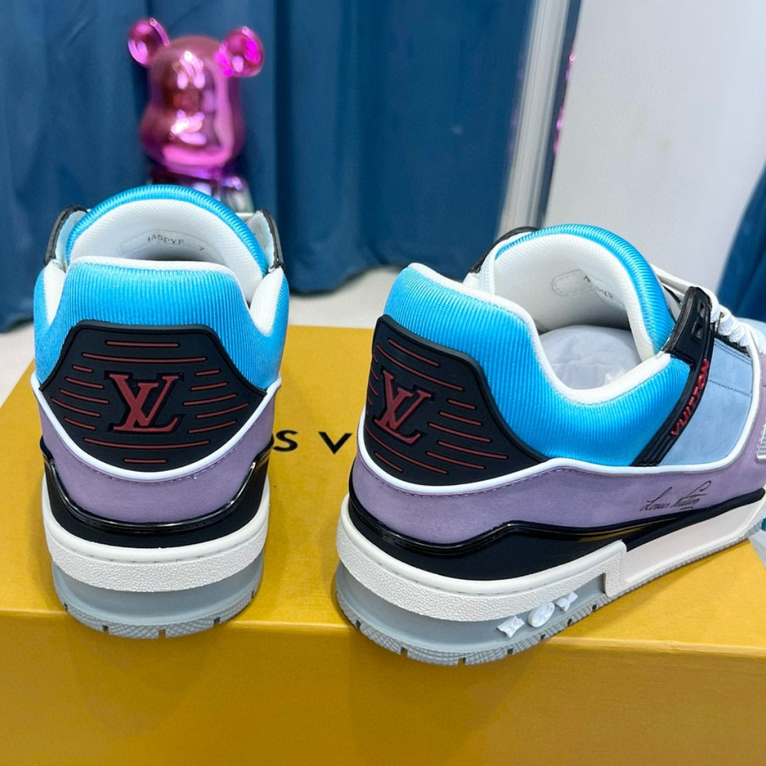Tênis LV Trainer Azul e Lilas