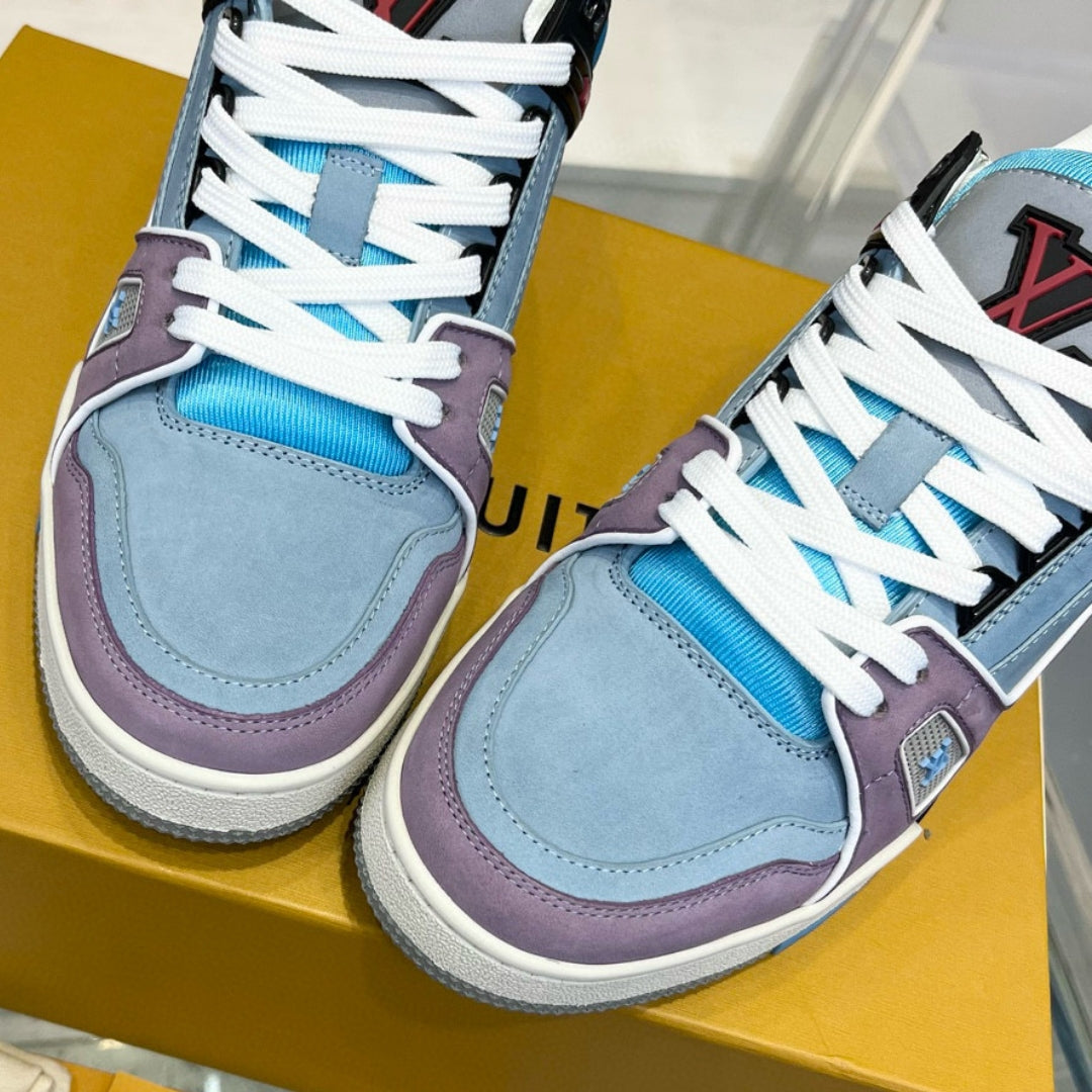 Tênis LV Trainer Azul e Lilas