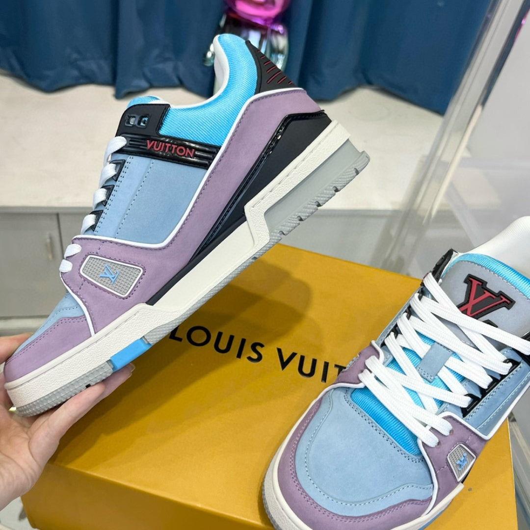 Tênis LV Trainer Azul e Lilas