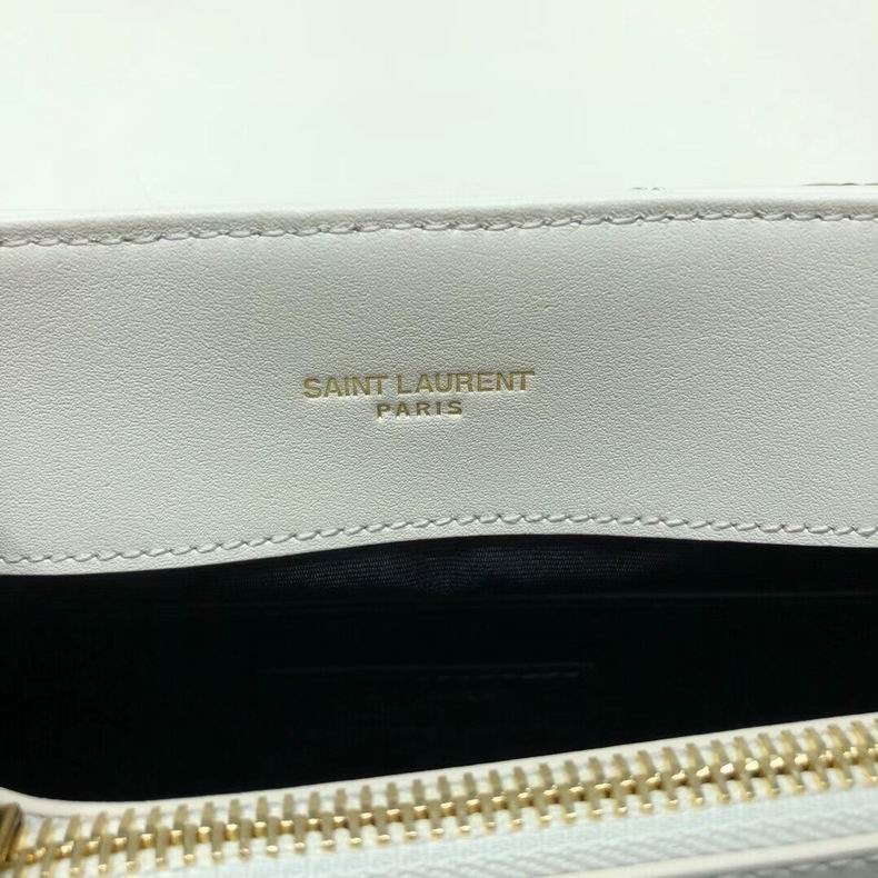 Bolsa YSL Lou Lou Média Branco Couro 23cm