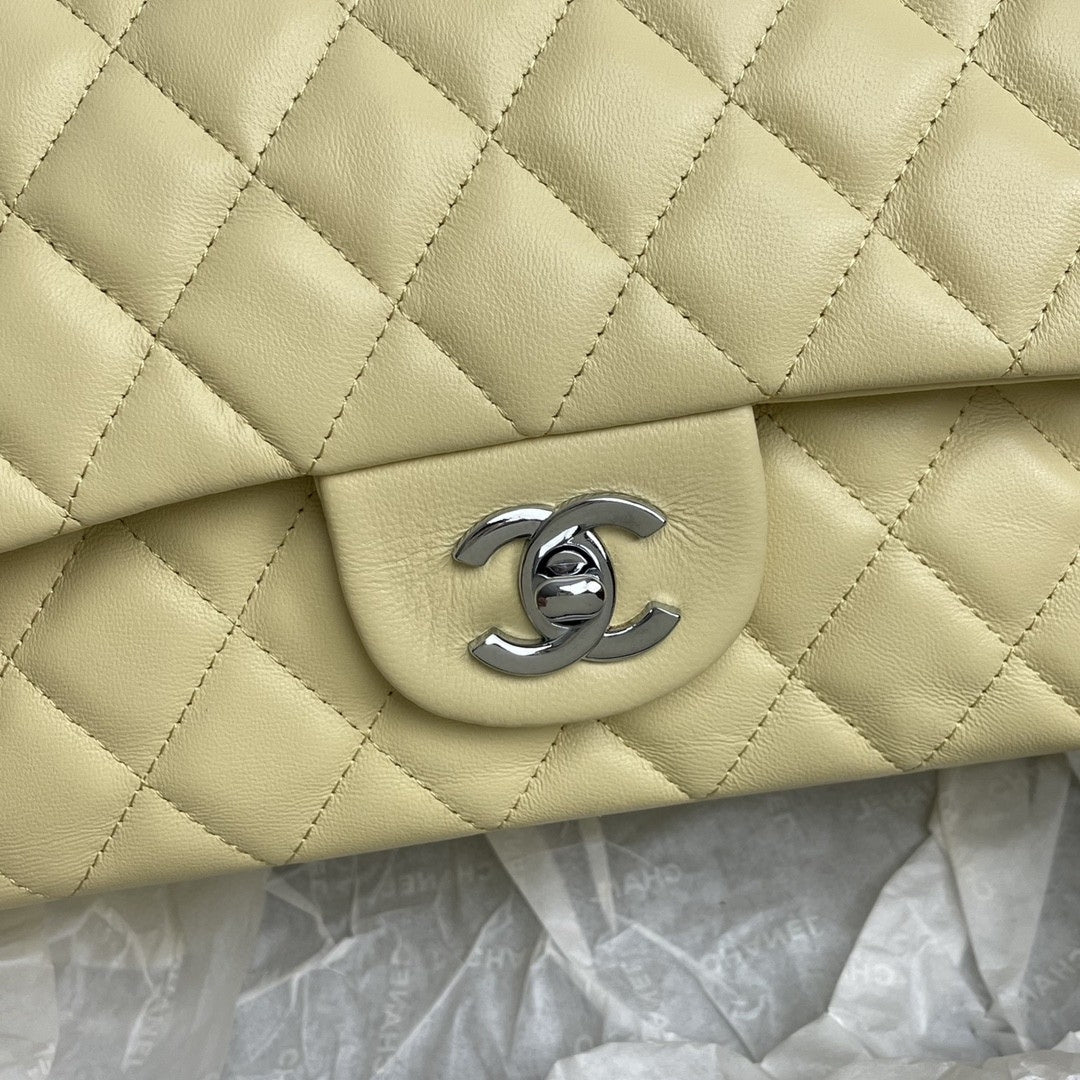 Bolsa CHN Classica Amarelo Claro com Prata 25cm