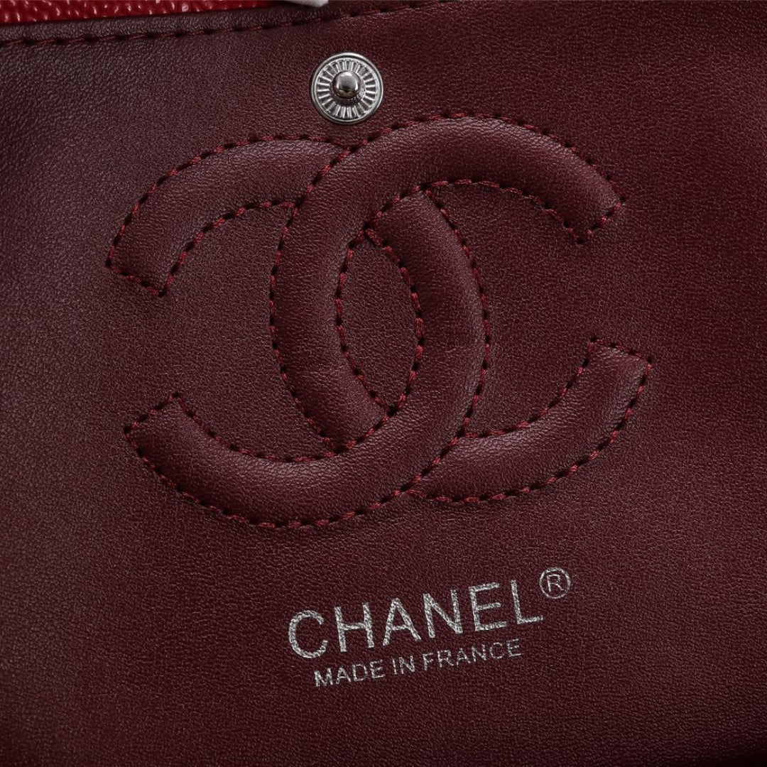 Bolsa CHN Classica detalhes Vermelho com prata 25cm
