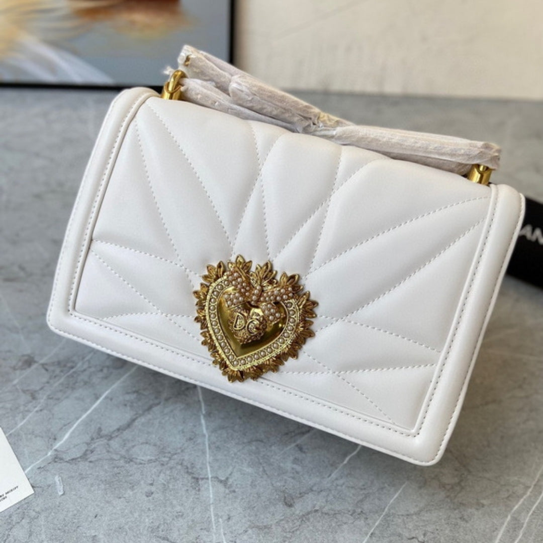 Bolsa DG Devotion Pequena Branco 21cm