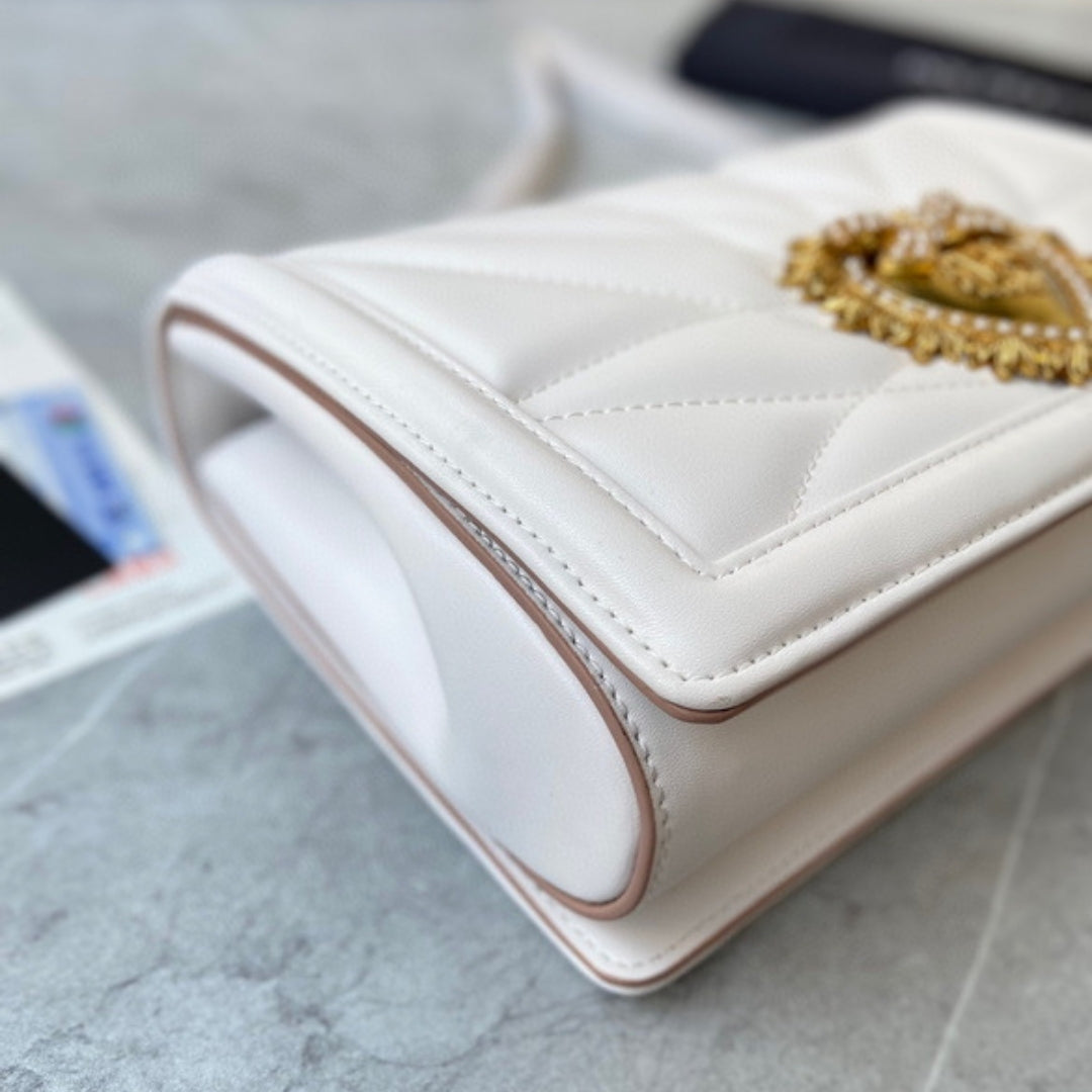 Bolsa DG Devotion Pequena Branco 21cm