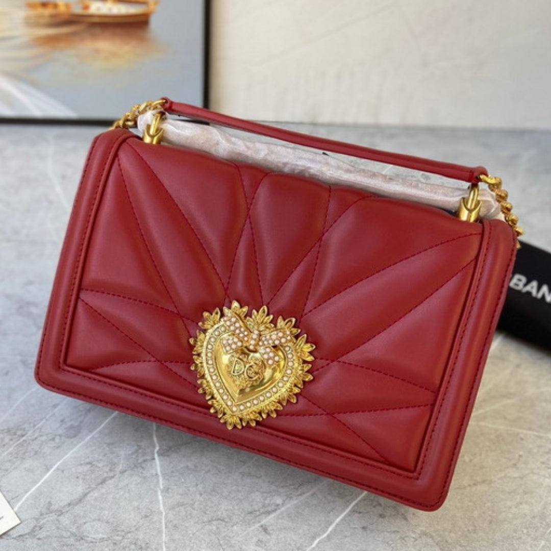 Bolsa DG Devotion Pequena Terracota 26cm