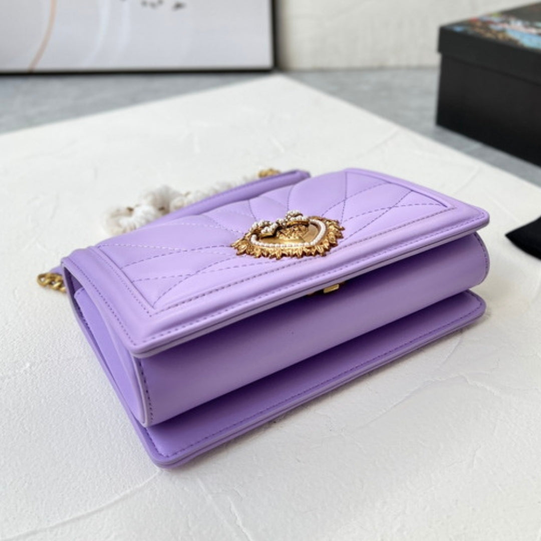 Bolsa DG Devotion Pequena Lilas 21cm