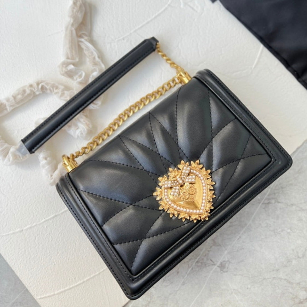 Bolsa DG Devotion Pequena Preto 21cm
