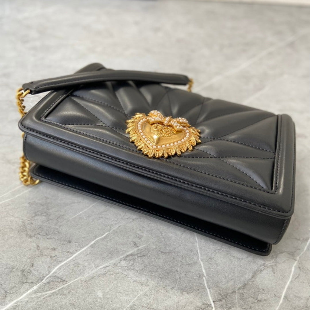 Bolsa DG Devotion Pequena Preto 26cm
