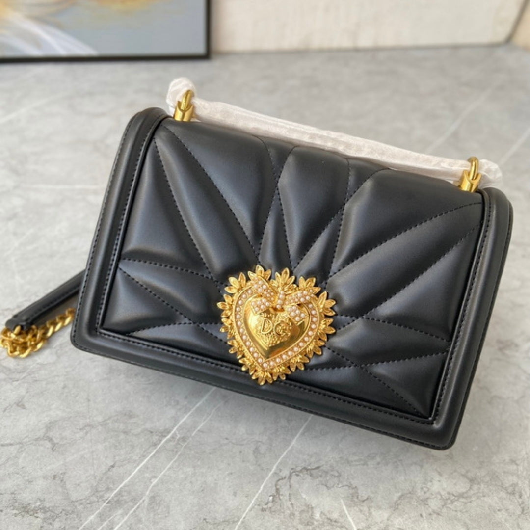 Bolsa DG Devotion Pequena Preto 26cm