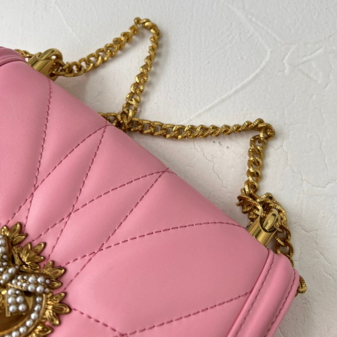 Bolsa DG Devotion Pequena Rosa 21cm