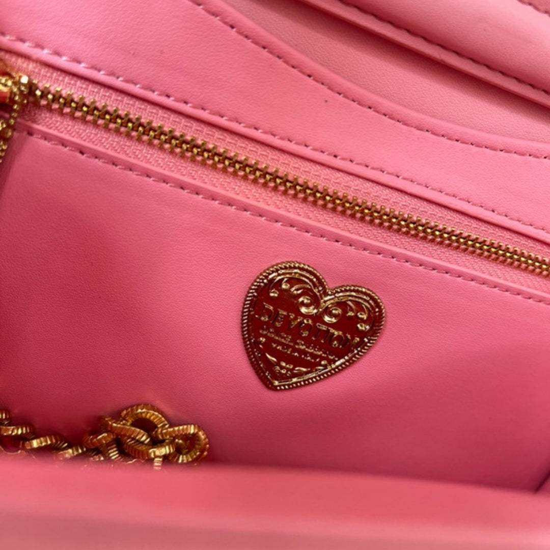 Bolsa DG Devotion Pequena Rosa 21cm