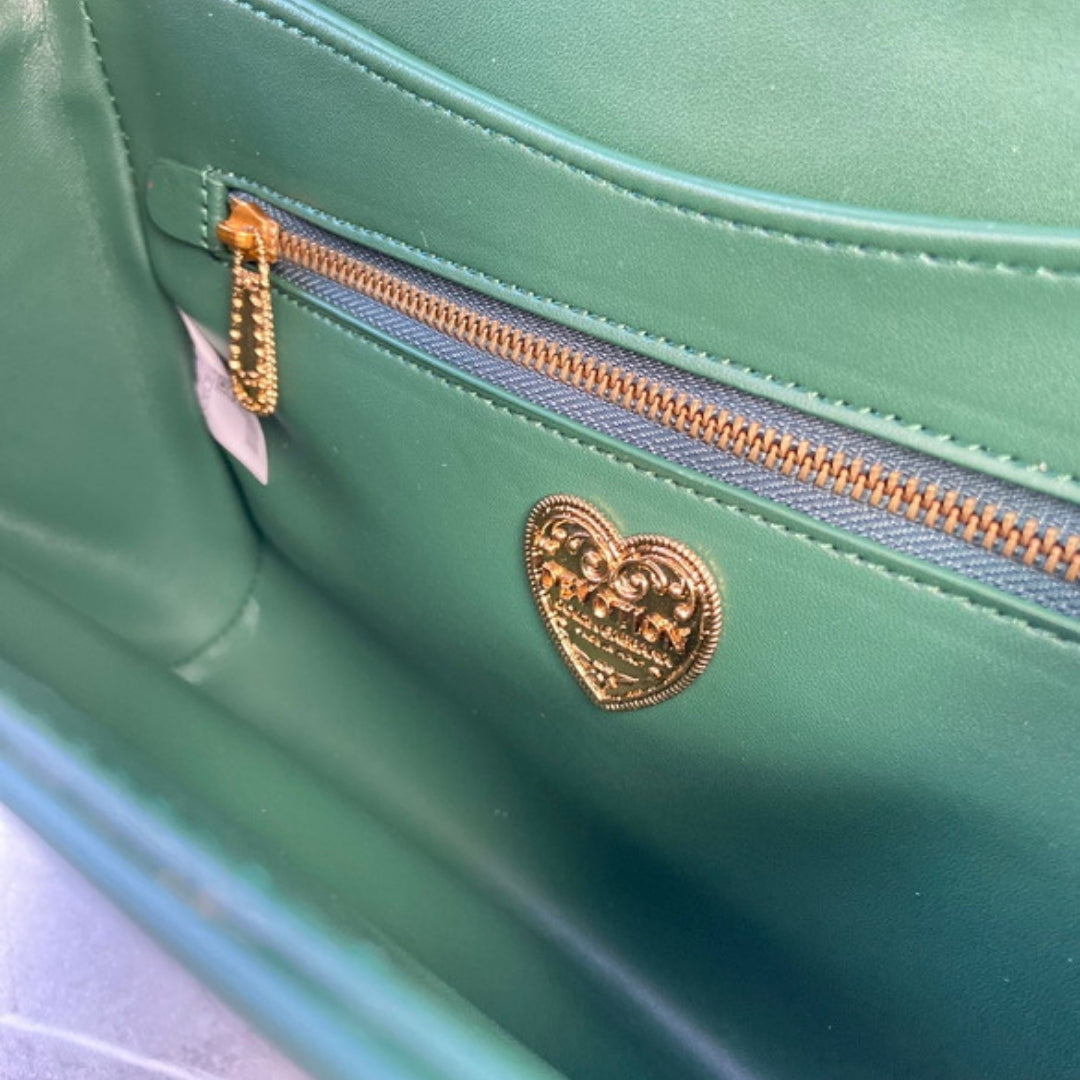 Bolsa DG Devotion Pequena Verde 26cm