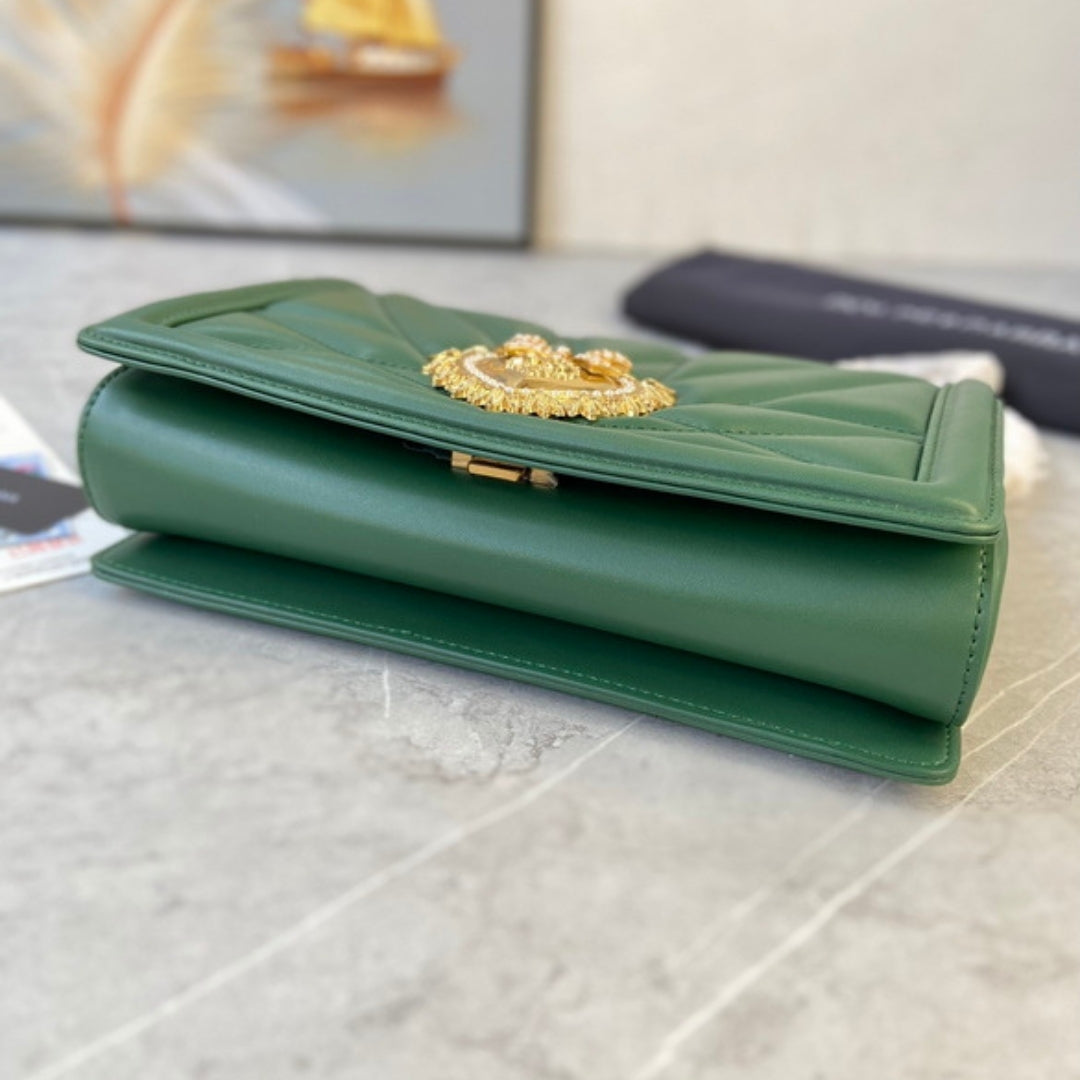 Bolsa DG Devotion Pequena Verde 26cm