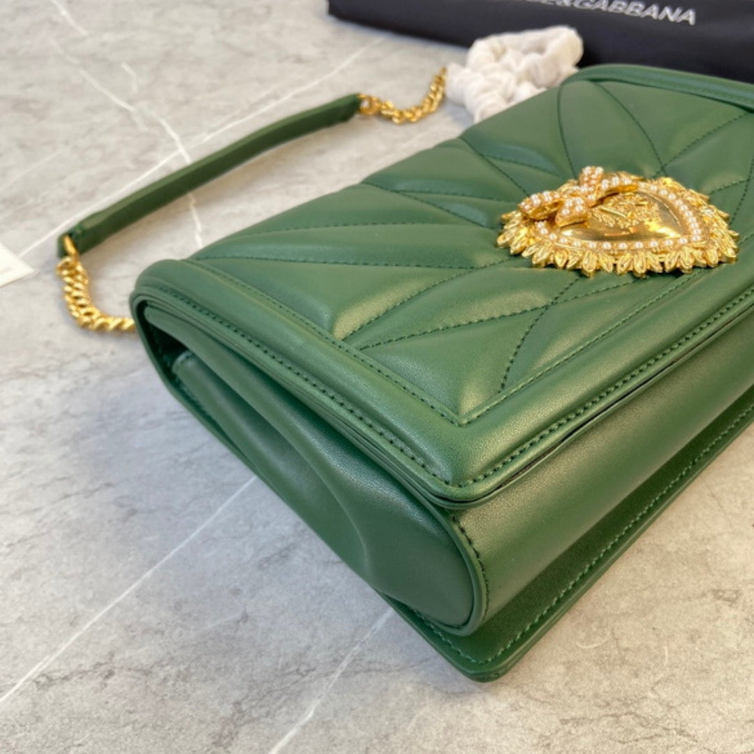 Bolsa DG Devotion Pequena Verde 26cm