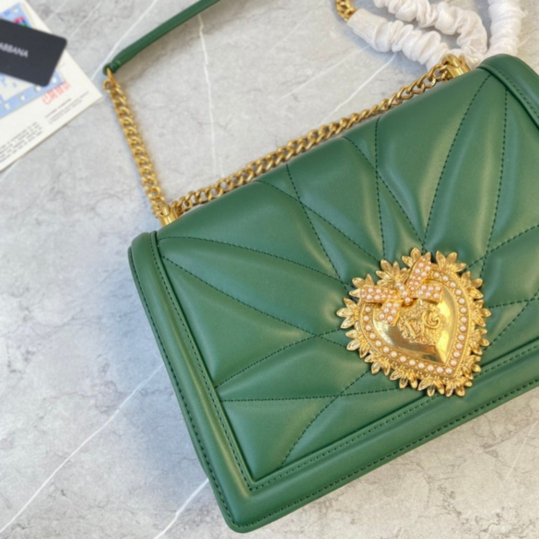 Bolsa DG Devotion Pequena Verde 26cm