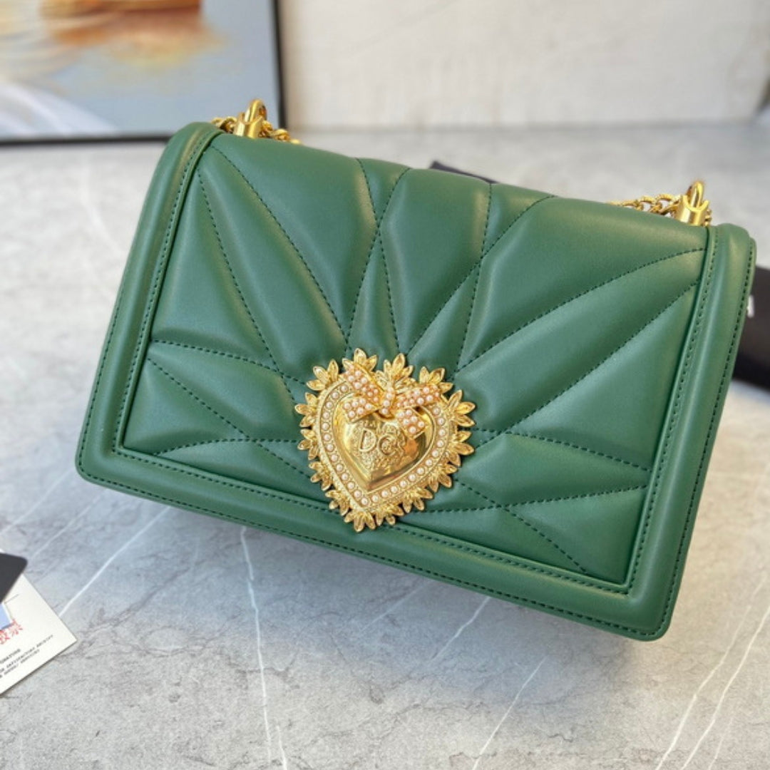 Bolsa DG Devotion Pequena Verde 26cm