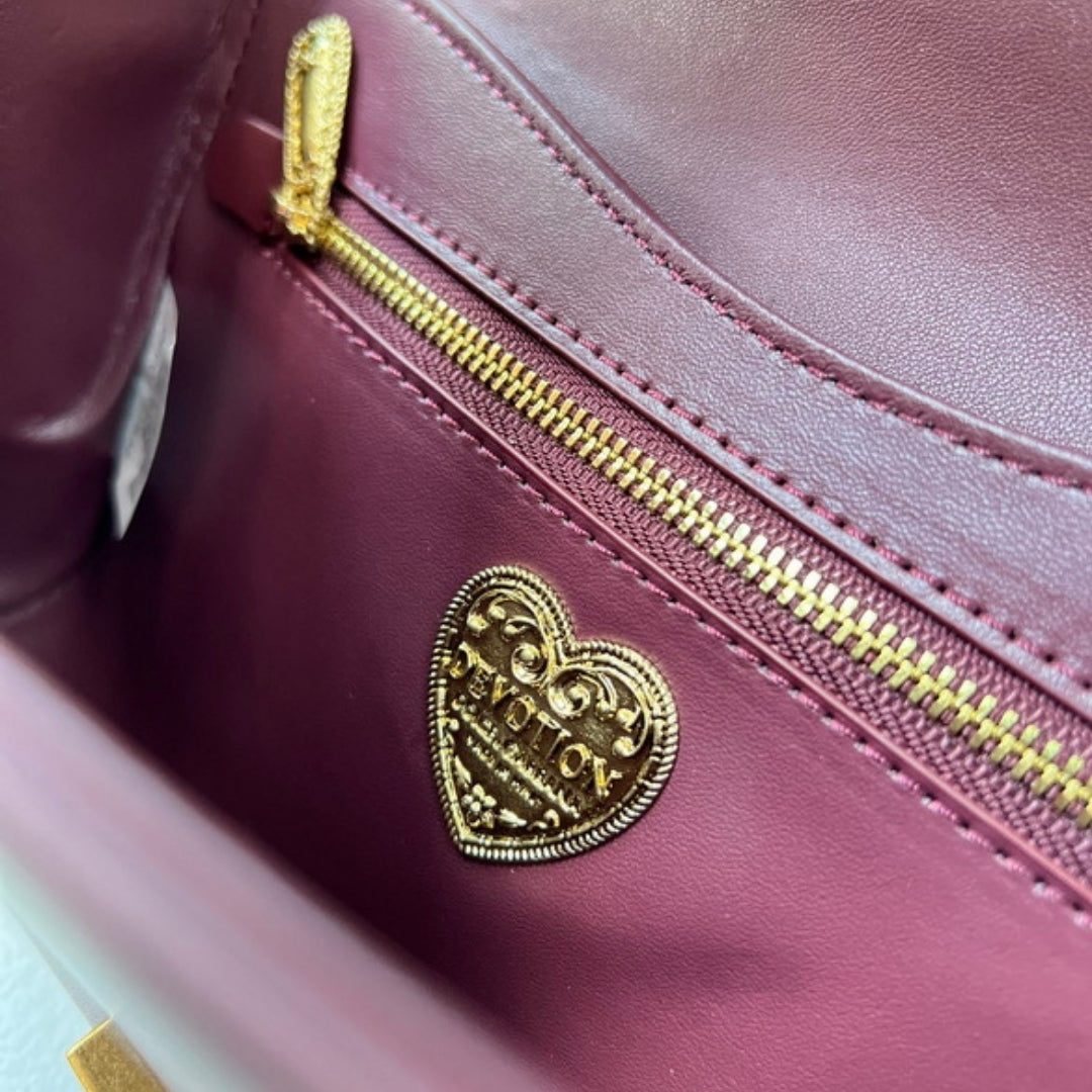 Bolsa DG Devotion Pequena Vinho 21cm