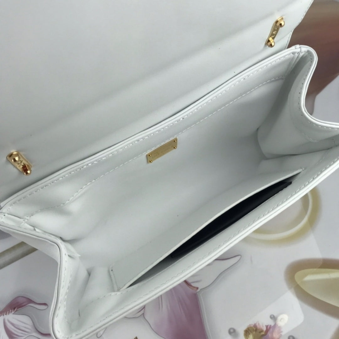 Bolsa DG tiracolo Girls Branco 21cm