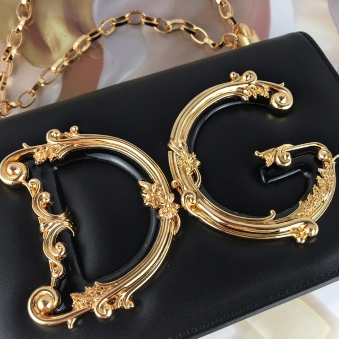 Bolsa DG tiracolo Girls Preto 21cm
