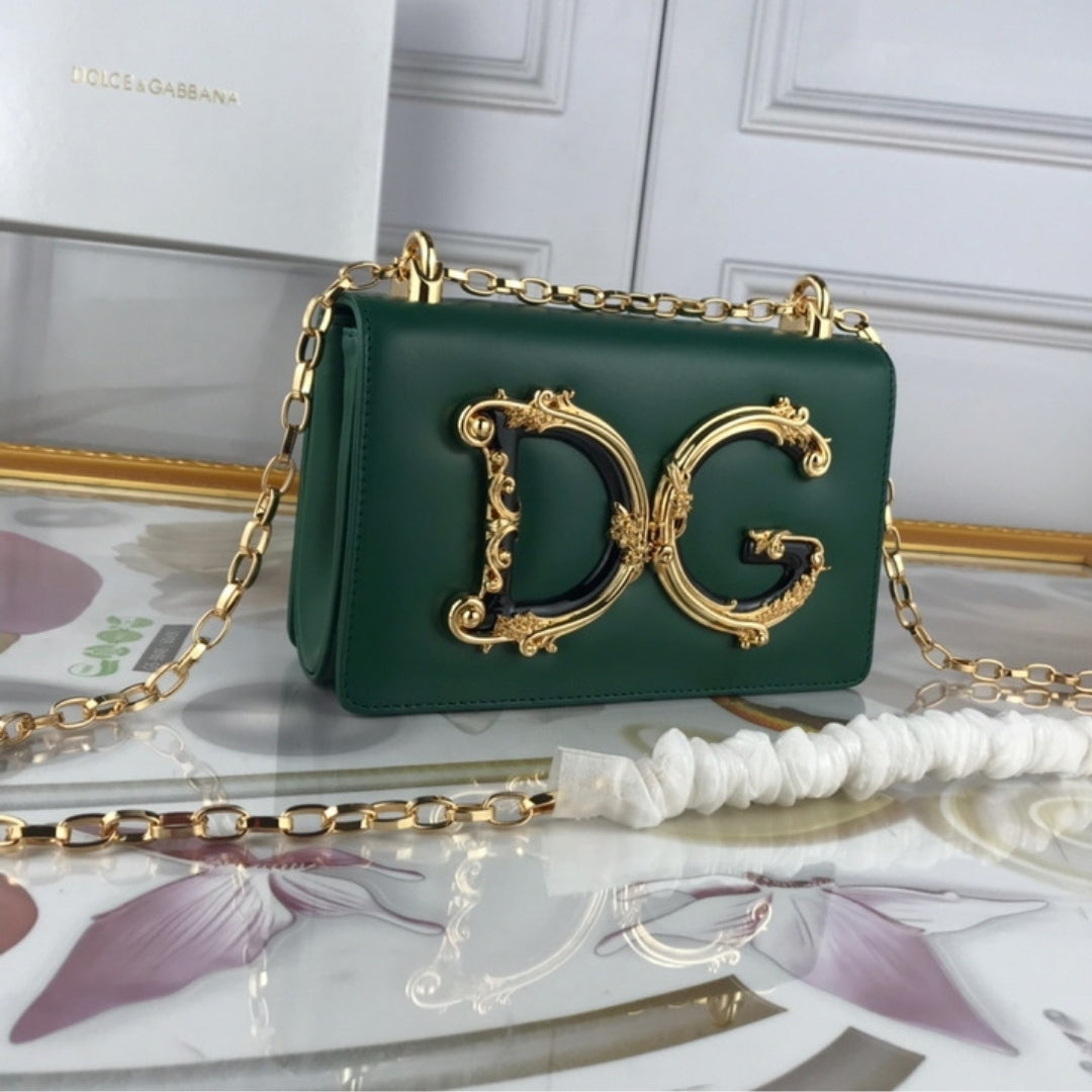 Bolsa DG tiracolo Girls Verde 21cm
