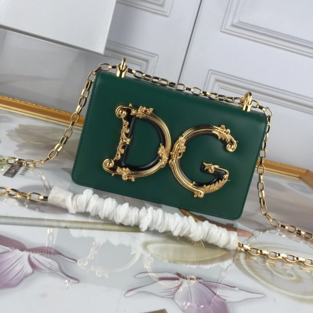 Bolsa DG tiracolo Girls Verde 21cm