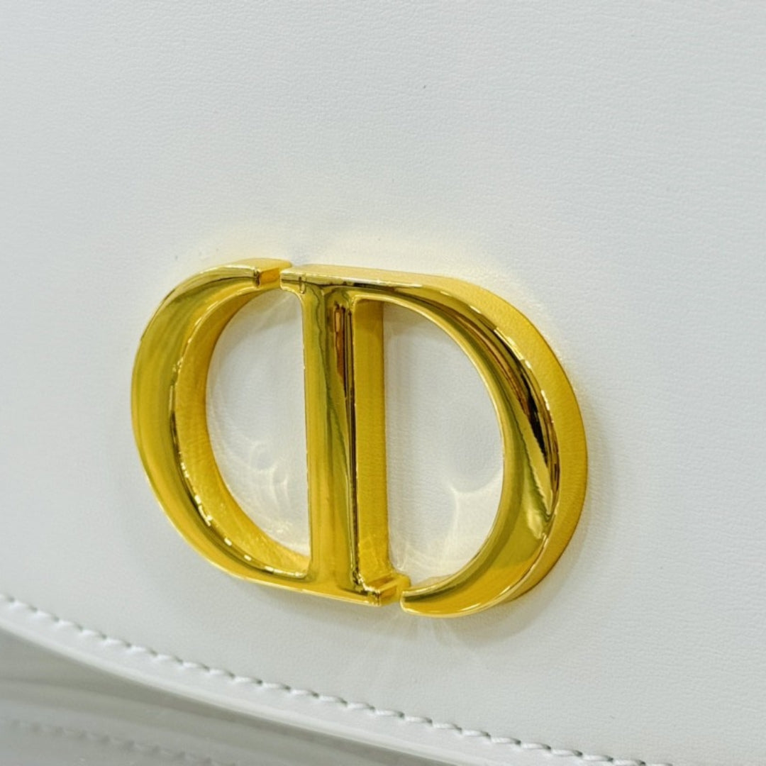 Bolsa Dio 30 Montaigne Avenue Top Handle Branco 19cm