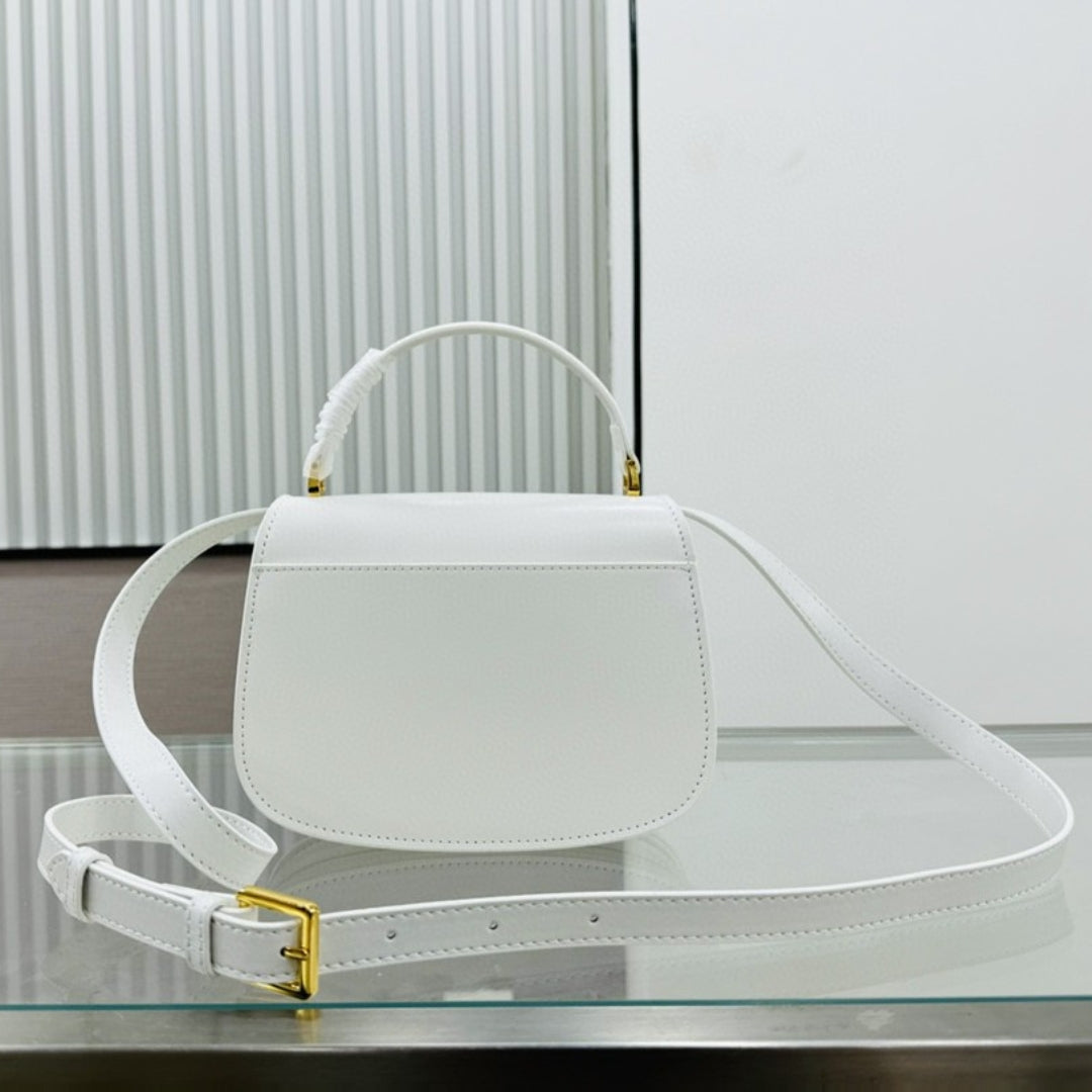 Bolsa Dio 30 Montaigne Avenue Top Handle Branco 19cm