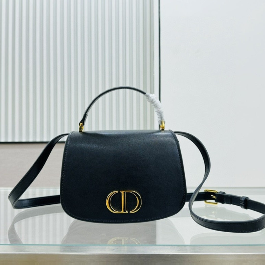 Bolsa Dio 30 Montaigne Avenue Top Handle Preto 19cm